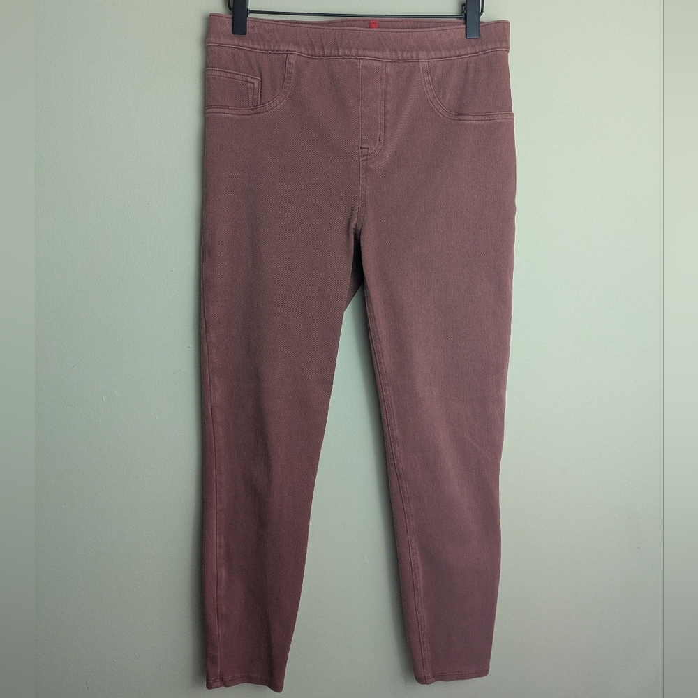 Spanx rust red colored skinny jeans jeggings